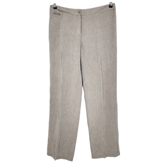 Eileen Fisher System Linen Blend Straight Leg Trouser Pants Size Medium - Picture 1 of 4